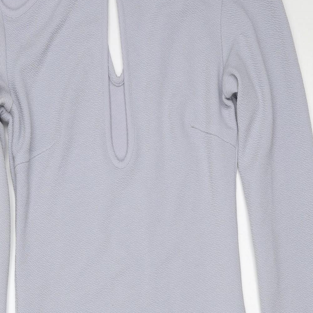 AX Paris Womens Blue  Polyester Mini  Size 8  Round Neck