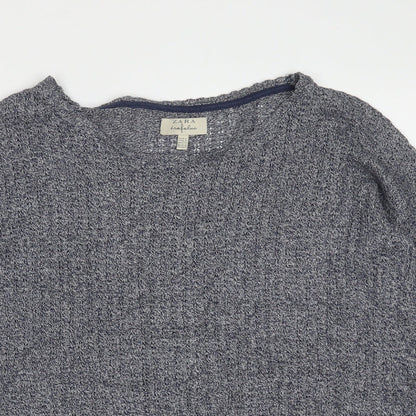 Womens UK Size S Zara Blue Pullover Jumper