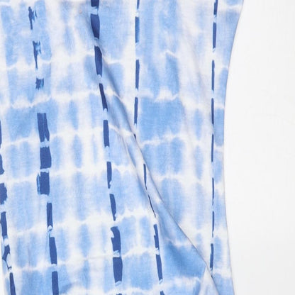 SheIn Womens Blue Tie Dye Polyester Mini  Size XS  Square Neck  - ruched