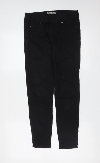 Primark Womens Black  Cotton Jegging Jeans Size 10 L26 in Extra-Slim