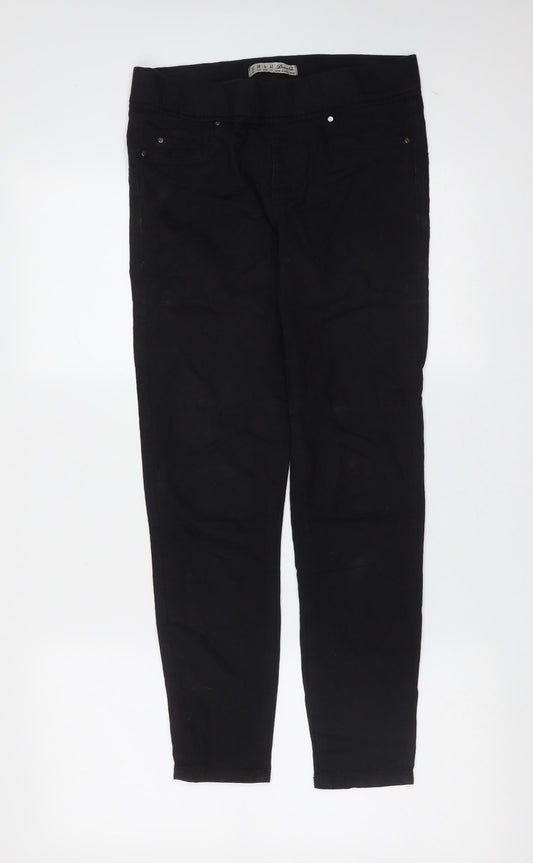 Primark Womens Black  Cotton Jegging Jeans Size 10 L26 in Extra-Slim