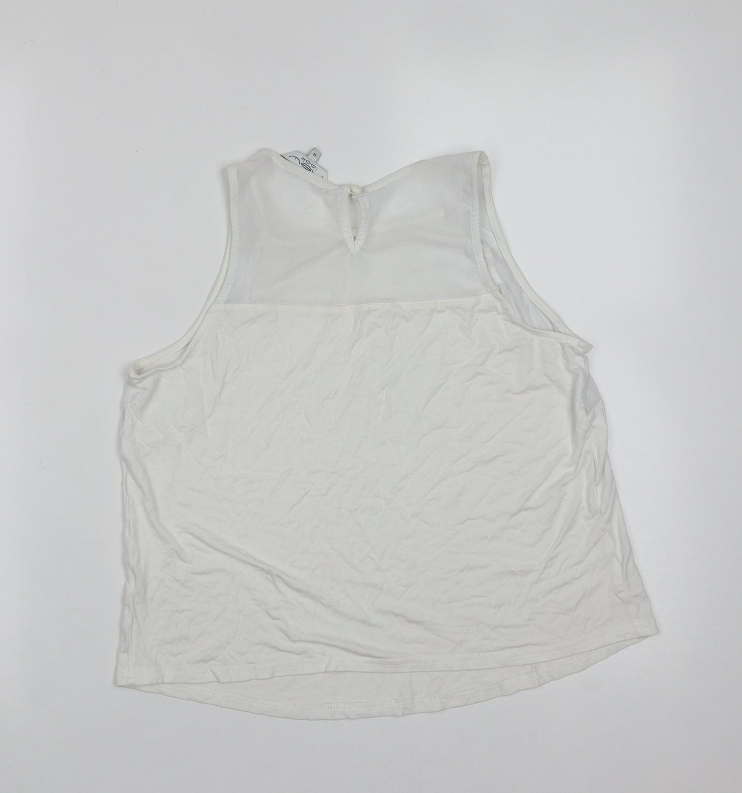 Womens UK Size 14 New Look White Basic Tank