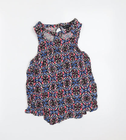 Womens UK Size 10 New Look Multicoloured Basic Blouse