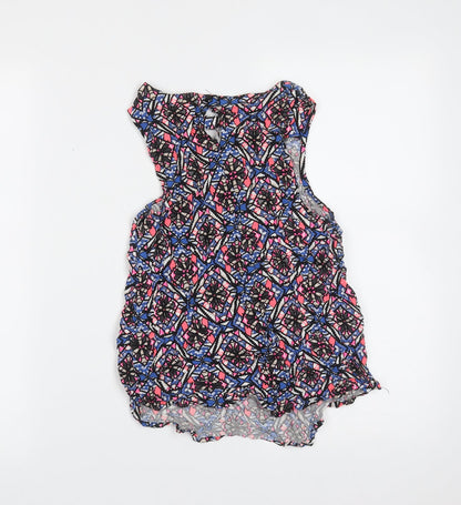 Womens UK Size 10 New Look Multicoloured Basic Blouse