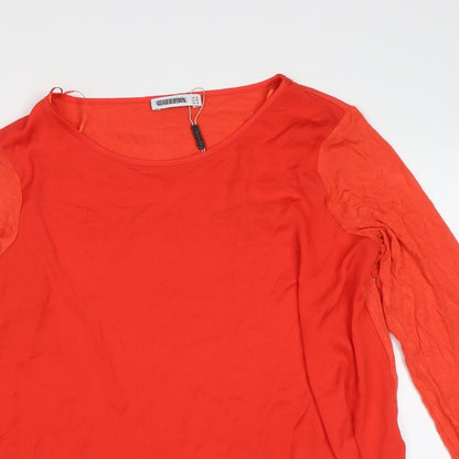 Womens UK Size 12 Gallery Red Basic Blouse