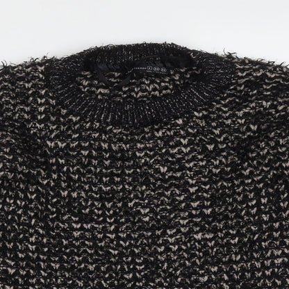 Primark Womens Black Round Neck  Polyester Pullover Jumper Size 6