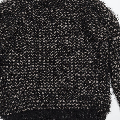 Primark Womens Black Round Neck  Polyester Pullover Jumper Size 6