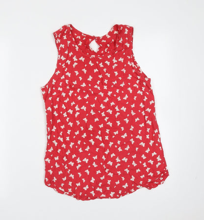 Womens UK Size 12 Peacocks Red Basic Blouse