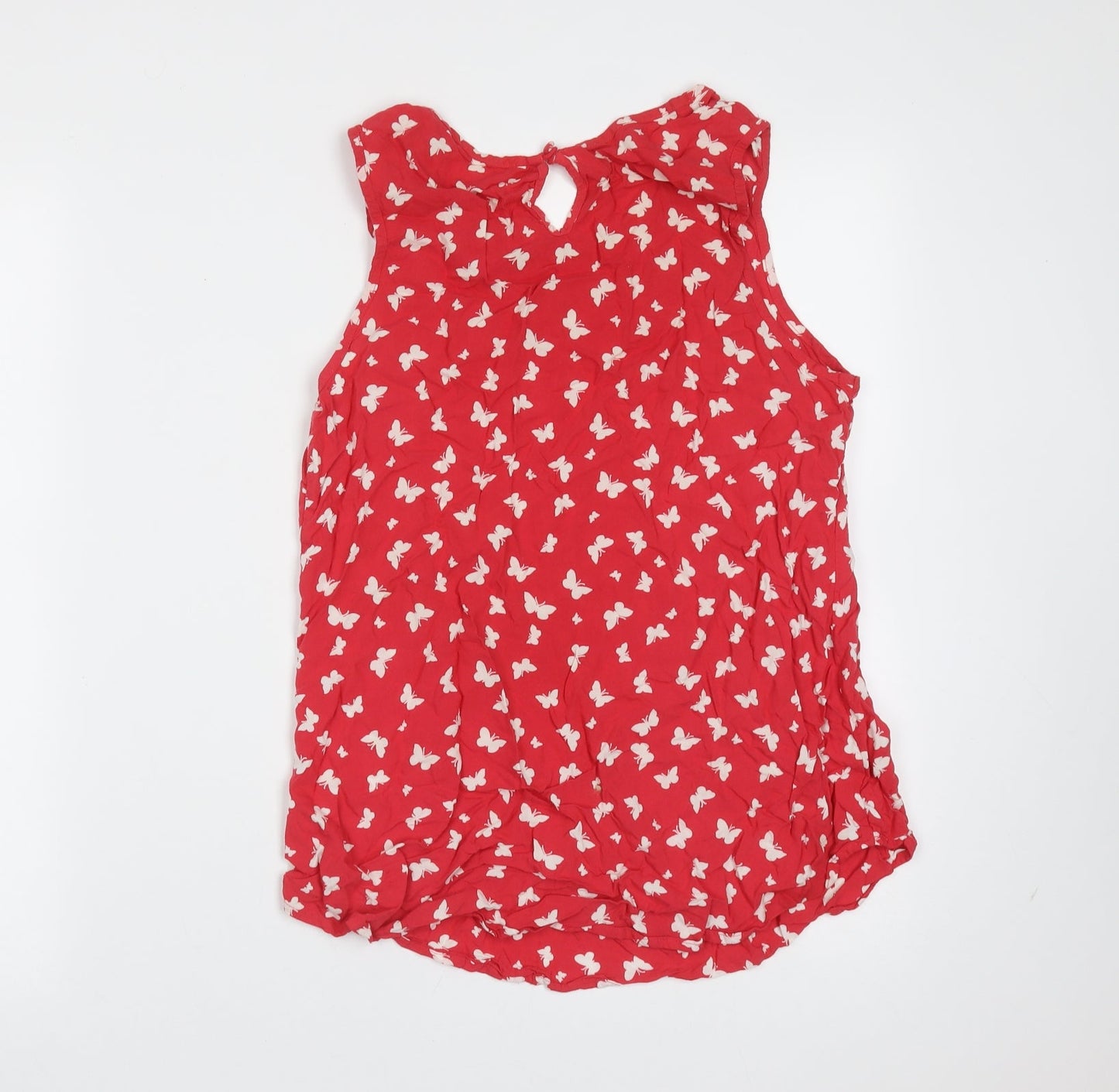 Womens UK Size 12 Peacocks Red Basic Blouse