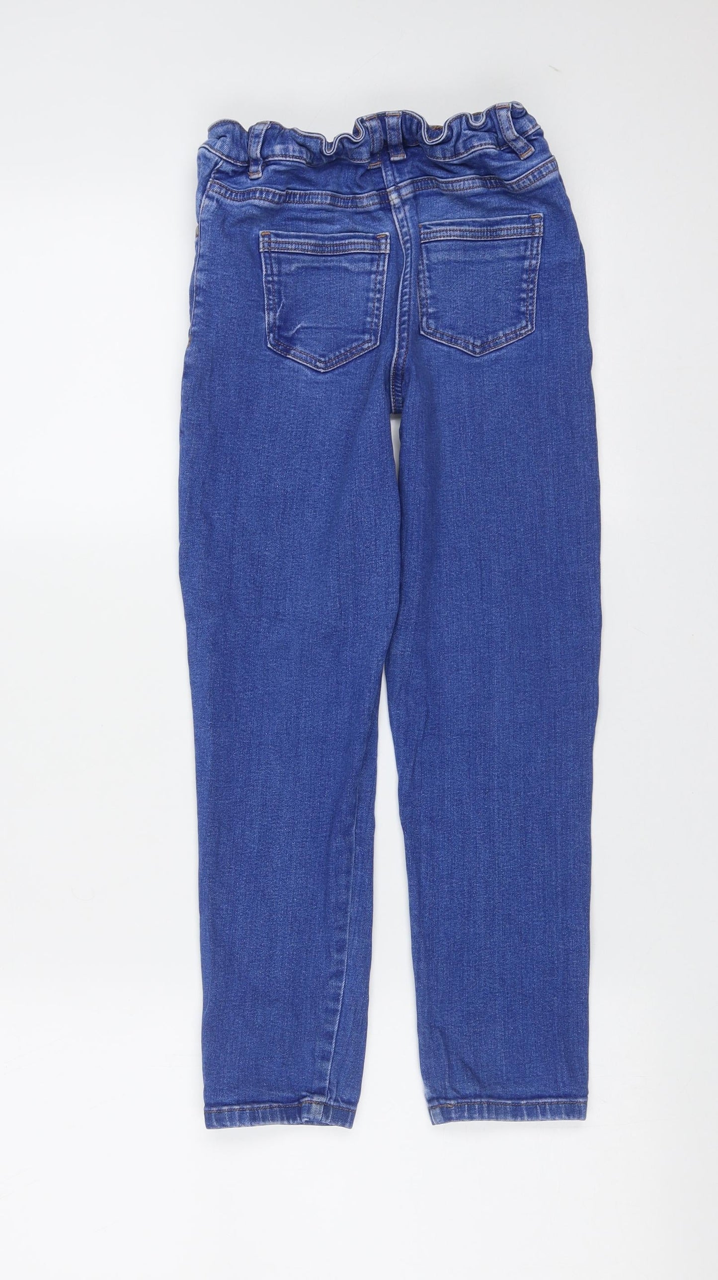 NEXT Girls Blue  Cotton Straight Jeans Size 9 Months  Regular Zip