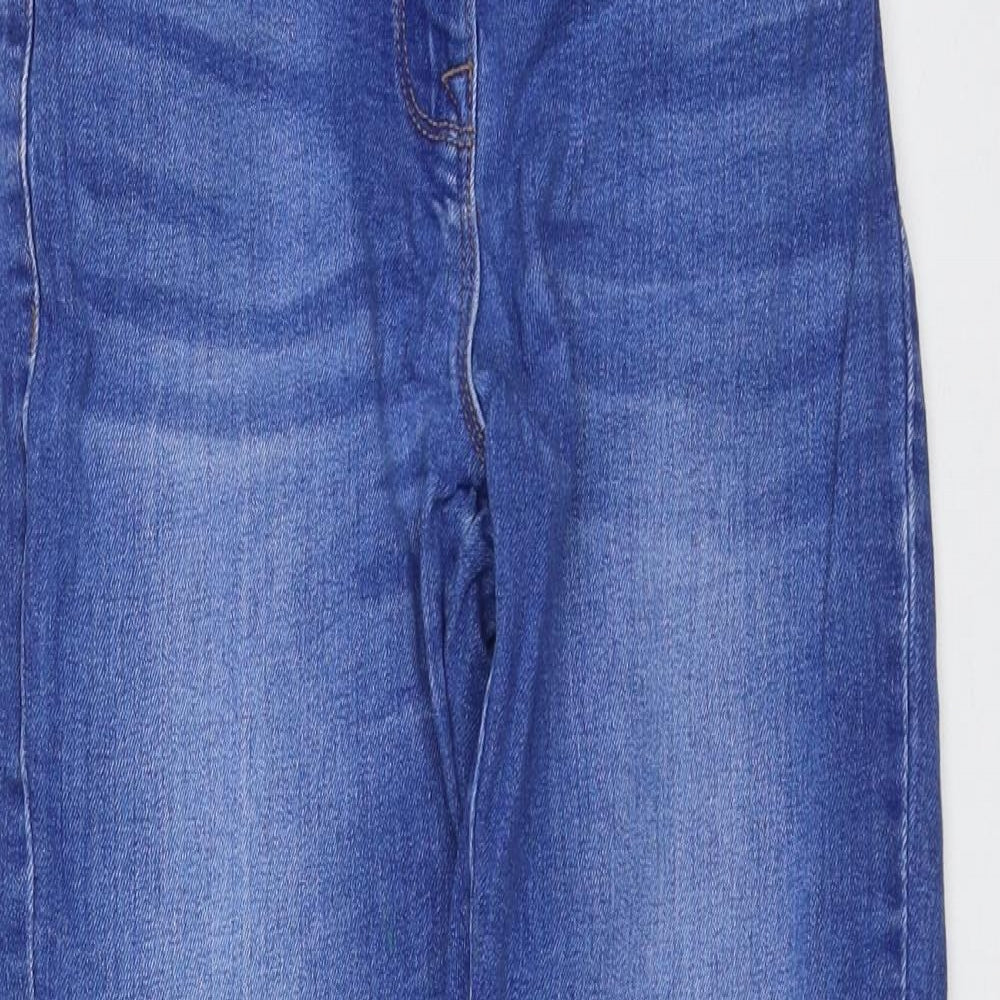 NEXT Girls Blue  Cotton Straight Jeans Size 9 Months  Regular Zip