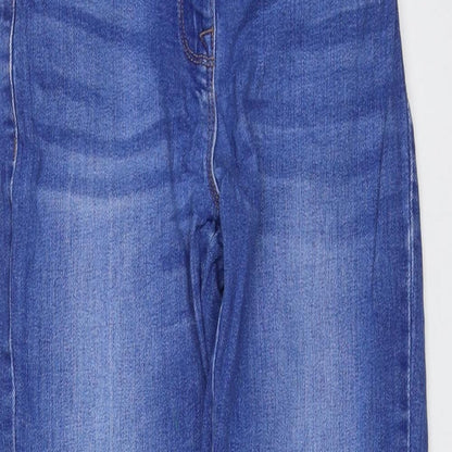 NEXT Girls Blue  Cotton Straight Jeans Size 9 Months  Regular Zip