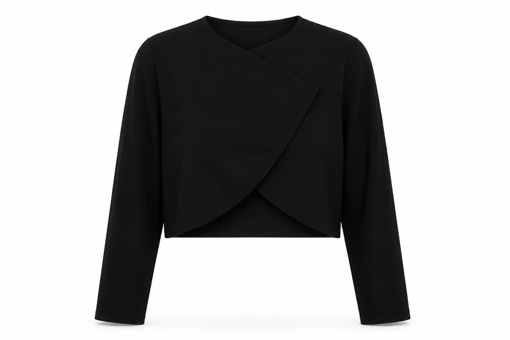Womens UK Size M Debut Black Wrap Blouse