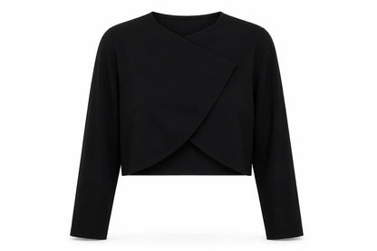 Womens UK Size M Debut Black Wrap Blouse