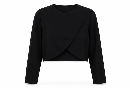 Womens UK Size M Debut Black Wrap Blouse