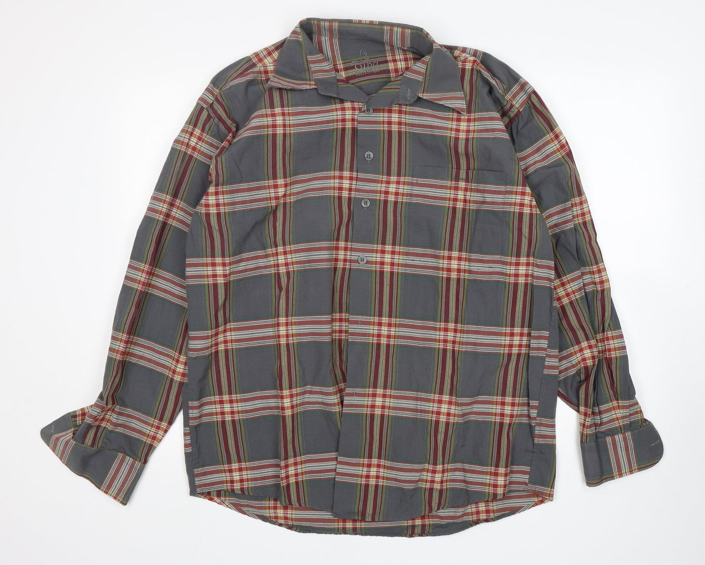 Mens UK Size S Cuba Collection Multicoloured  Button-Up Long Sleeve Casual Shirt