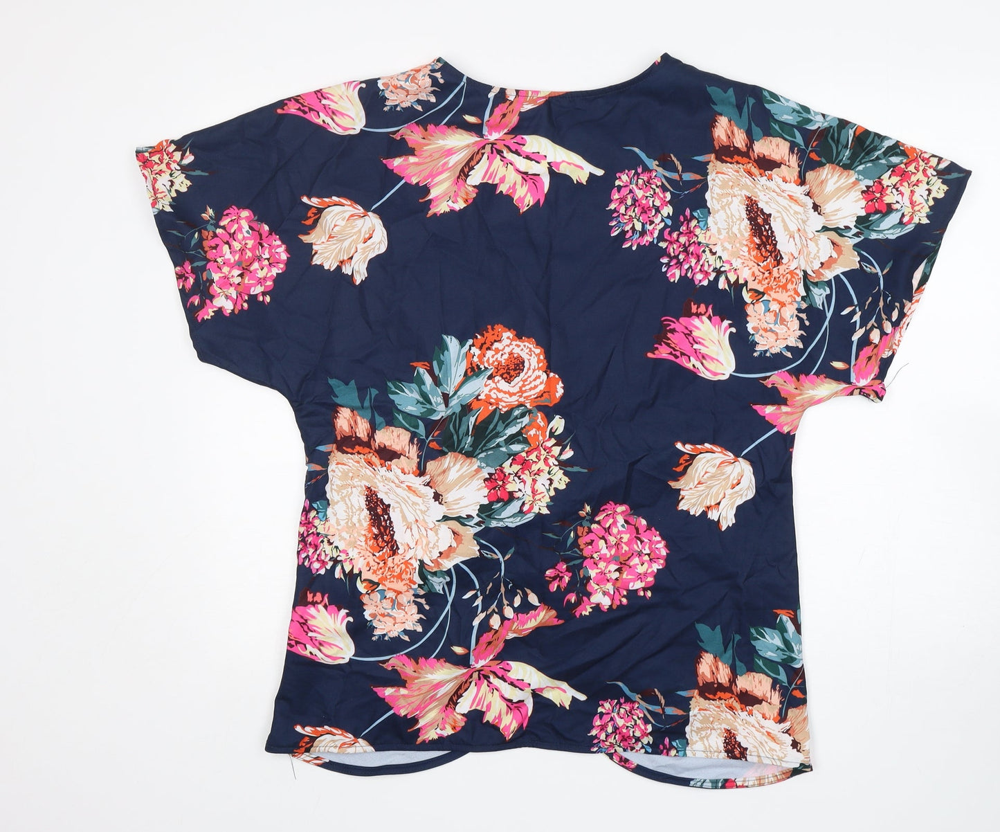 Womens UK Size L Preworn Multicoloured Basic Blouse