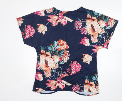 Womens UK Size L Preworn Multicoloured Basic Blouse
