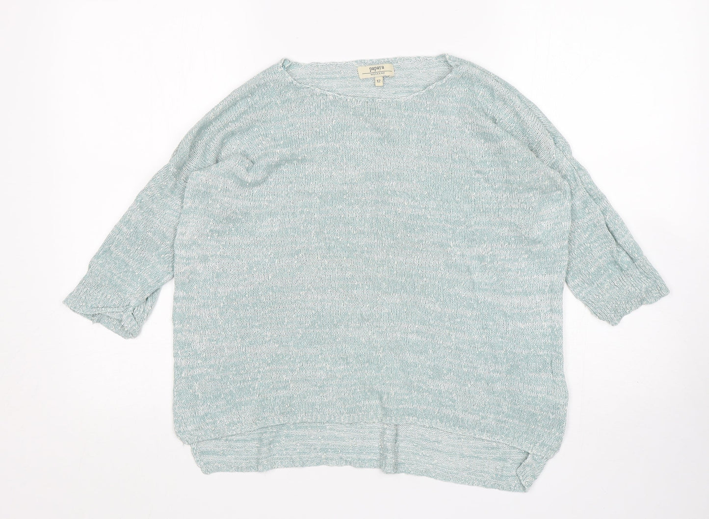Womens UK Size 12 Papaya Green Pullover Jumper