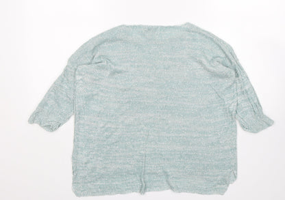 Womens UK Size 12 Papaya Green Pullover Jumper