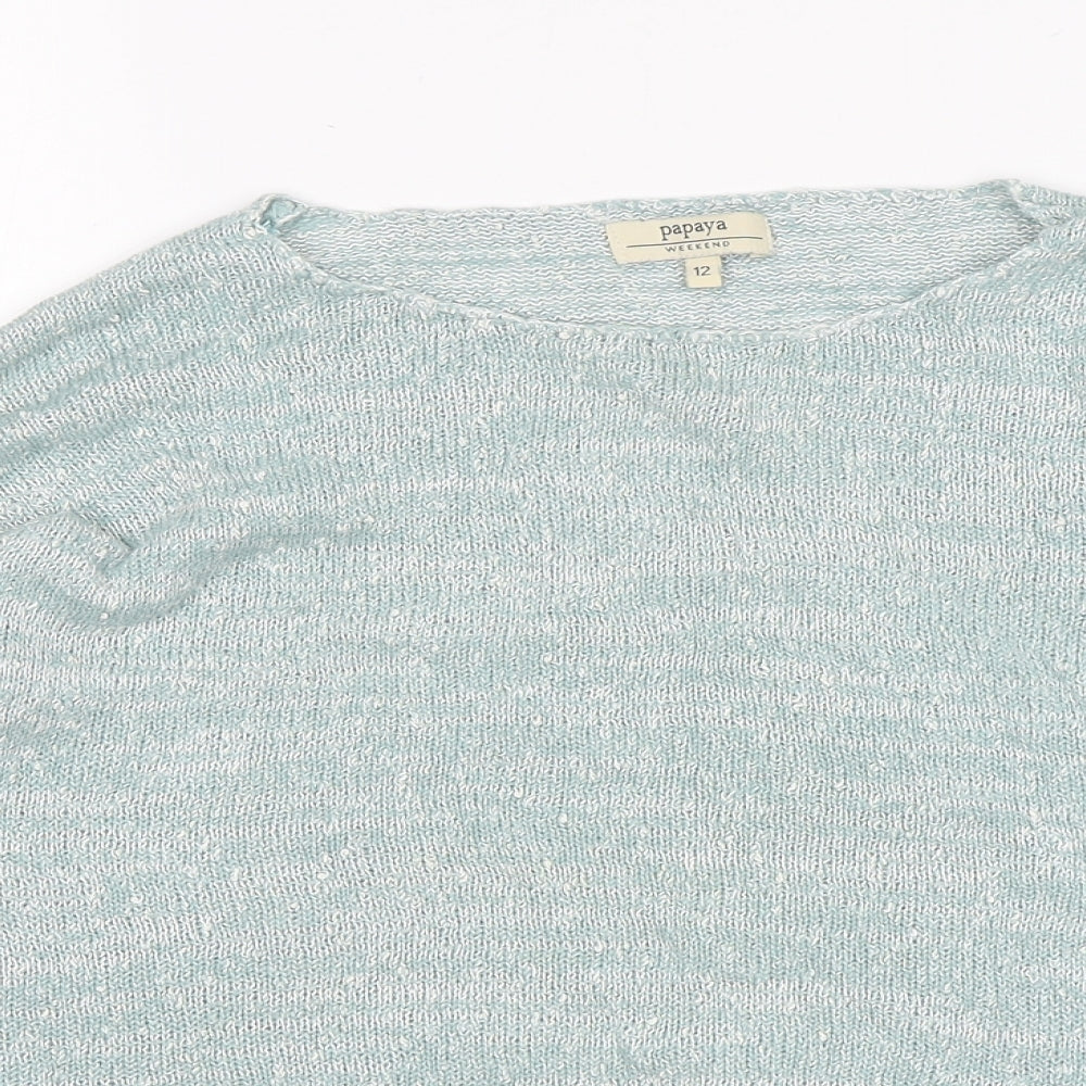 Womens UK Size 12 Papaya Green Pullover Jumper