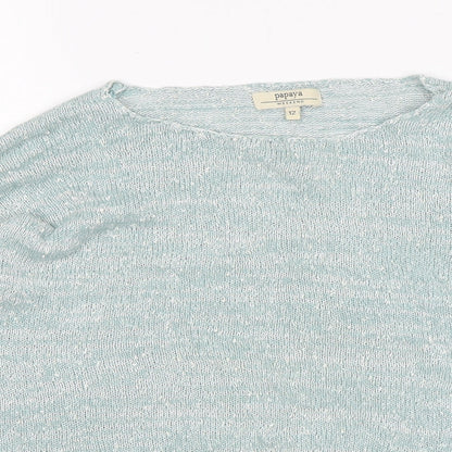 Womens UK Size 12 Papaya Green Pullover Jumper