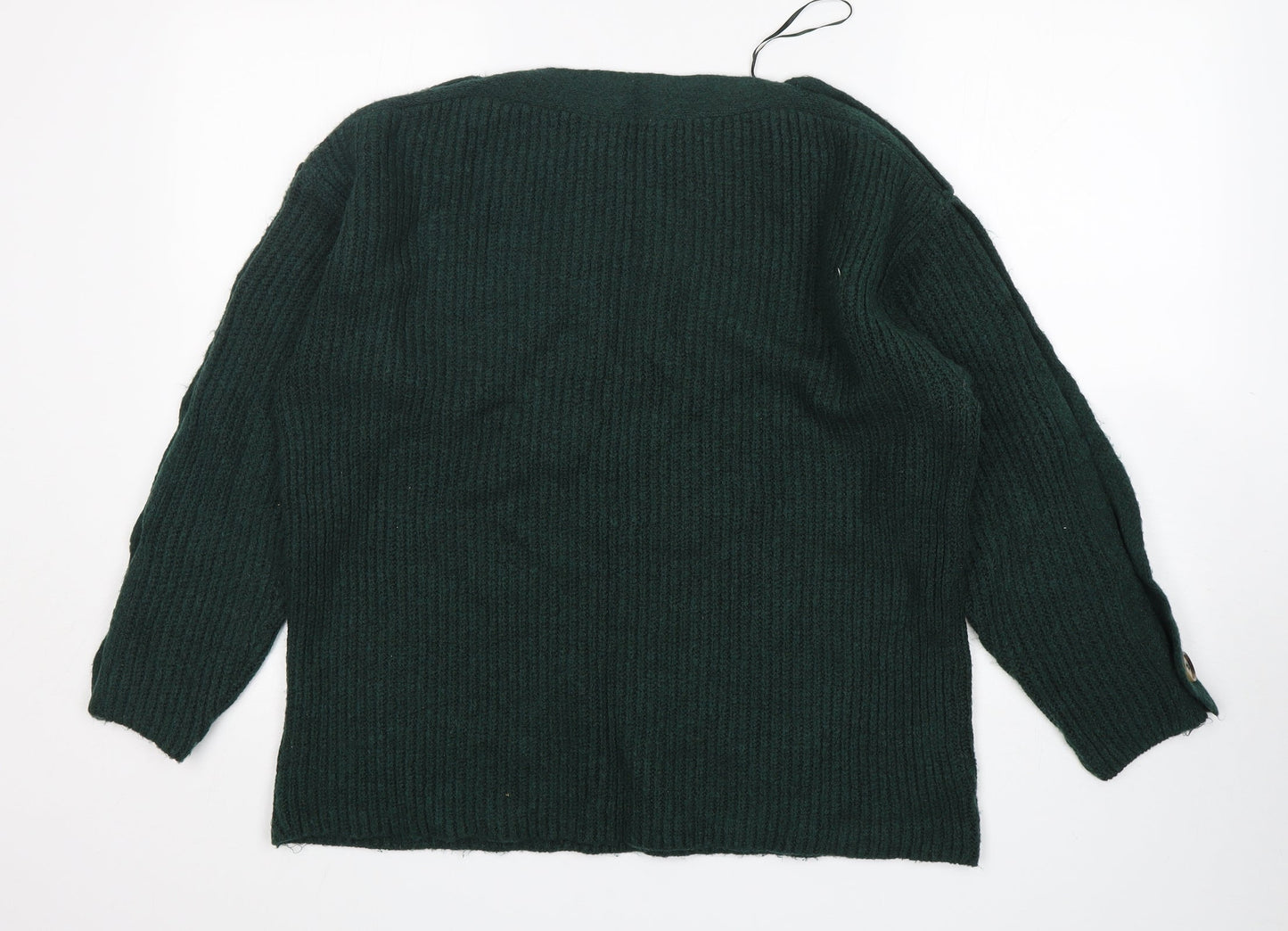 George  Womens Green Round Neck  Acrylic Pullover Jumper Size M