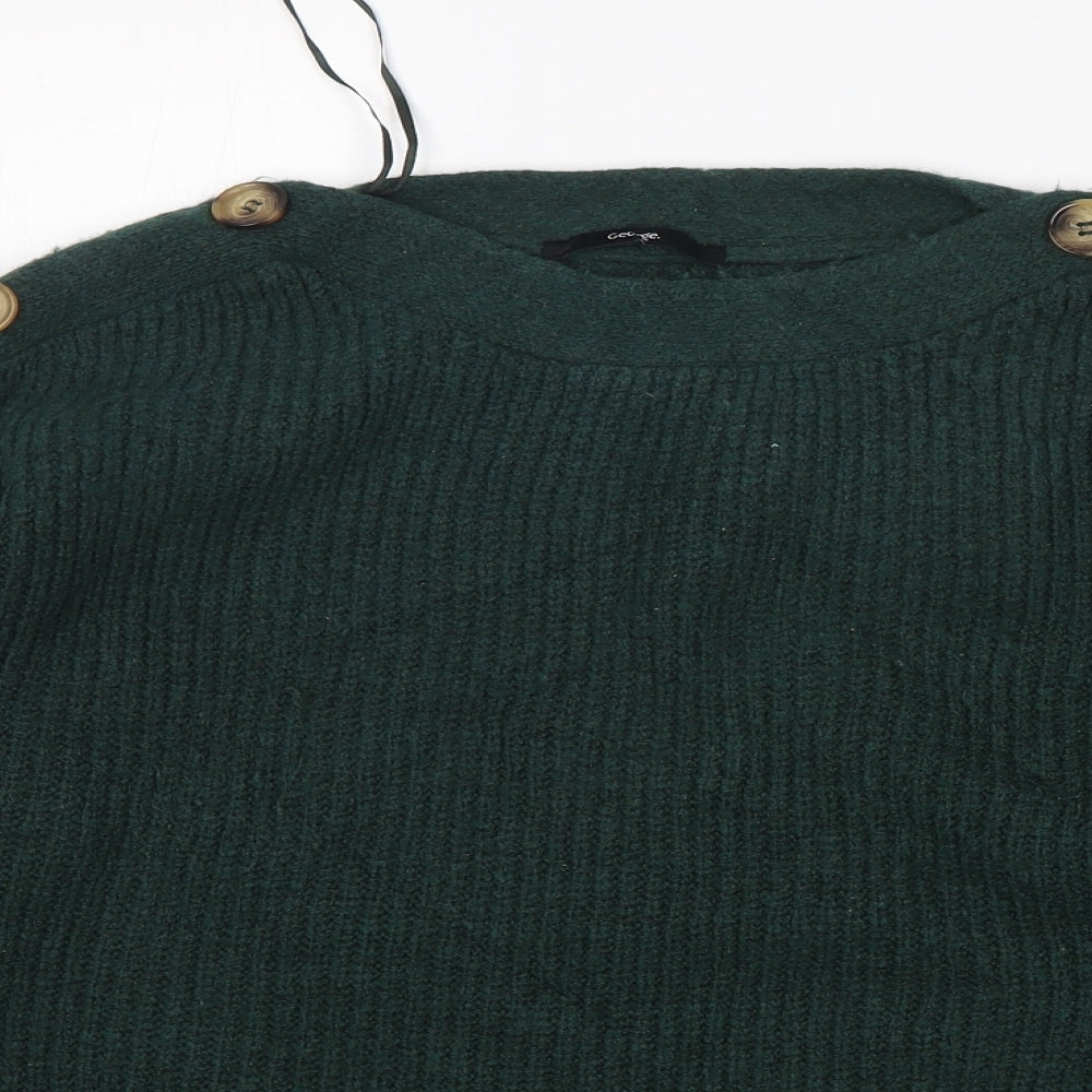 George  Womens Green Round Neck  Acrylic Pullover Jumper Size M