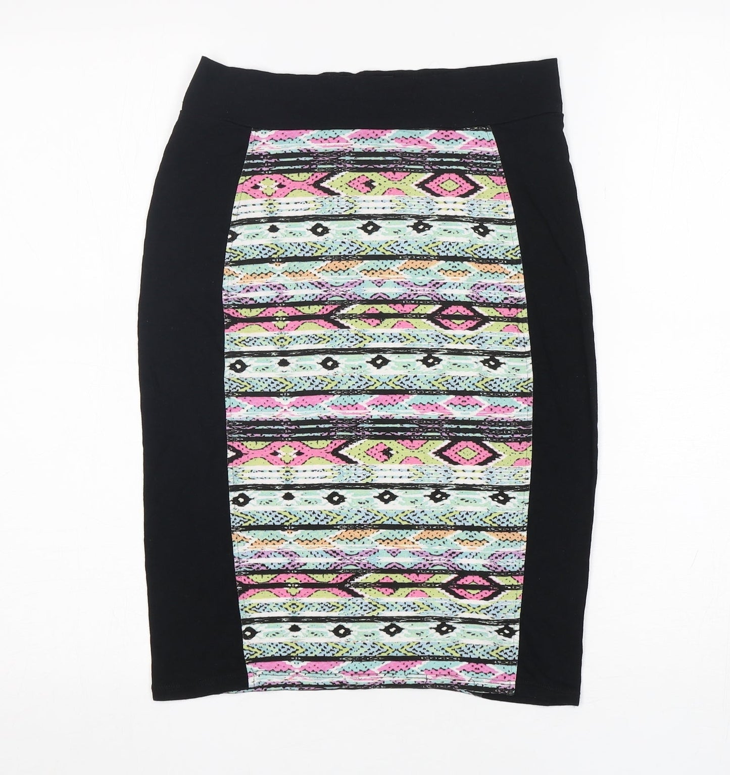 Damned Delux Womens Multicoloured Argyle/Diamond Viscose Straight & Pencil Skirt Size 10