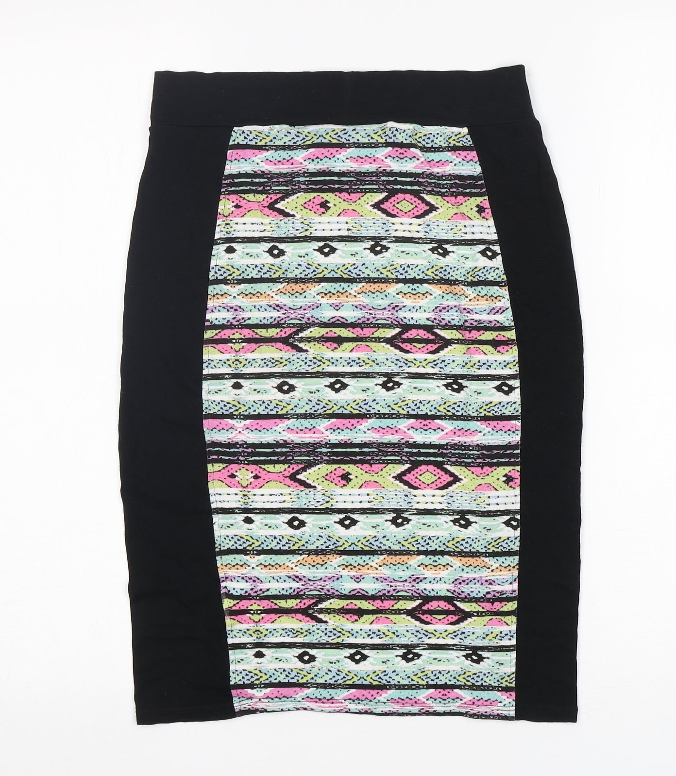 Damned Delux Womens Multicoloured Argyle/Diamond Viscose Straight & Pencil Skirt Size 10