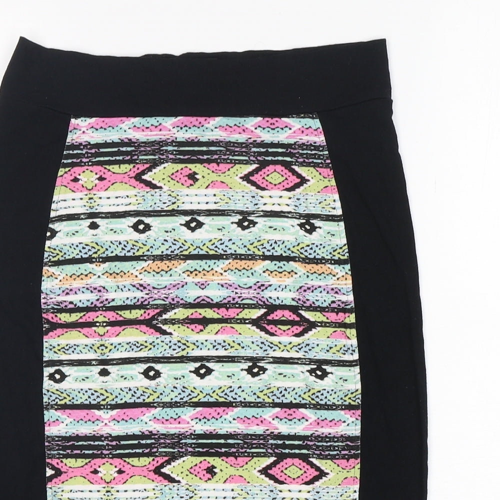 Damned Delux Womens Multicoloured Argyle/Diamond Viscose Straight & Pencil Skirt Size 10