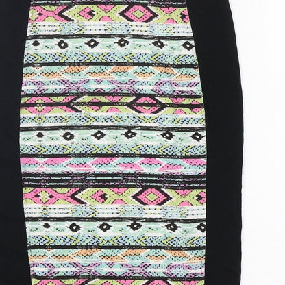 Damned Delux Womens Multicoloured Argyle/Diamond Viscose Straight & Pencil Skirt Size 10