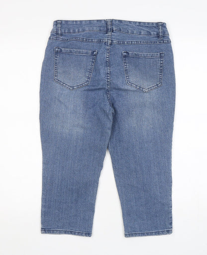 D.Jeans  Womens Blue  Cotton Culotte Shorts Size 8 L18 in Regular