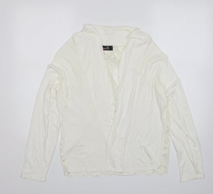 Nouvelle Womens Ivory V-Neck  Viscose Cardigan Jumper Size 14