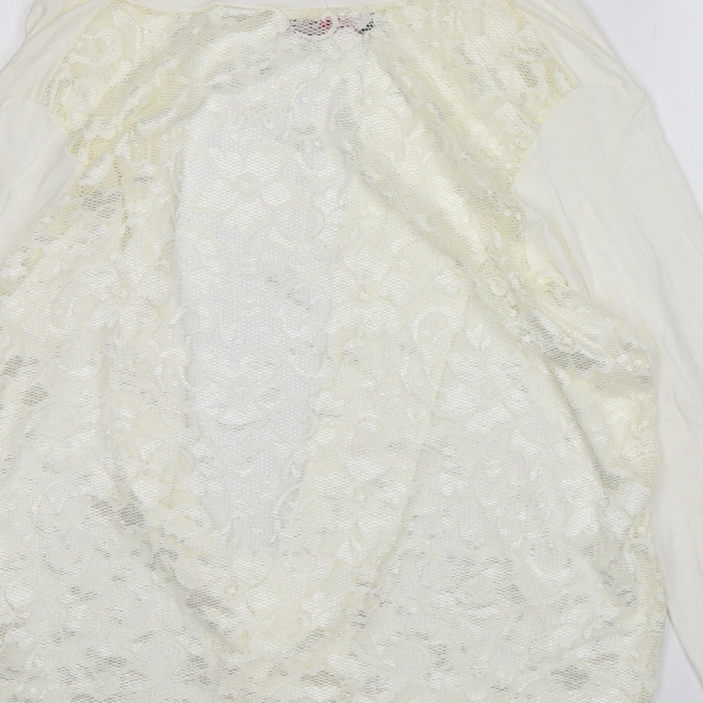 Nouvelle Womens Ivory V-Neck  Viscose Cardigan Jumper Size 14