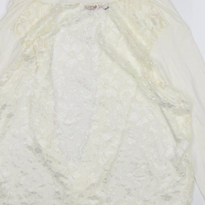 Nouvelle Womens Ivory V-Neck  Viscose Cardigan Jumper Size 14