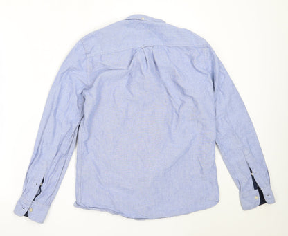 Mens UK Size S NEXT Blue  Button-Up Long Sleeve Casual Shirt