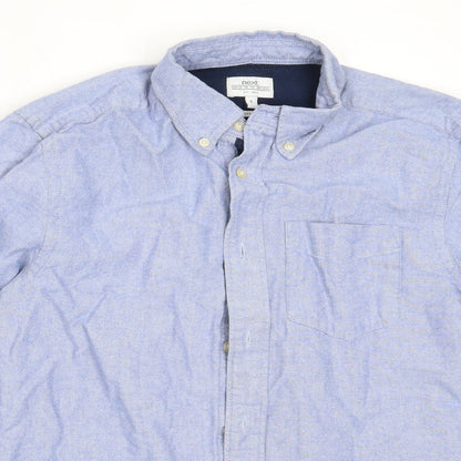 Mens UK Size S NEXT Blue  Button-Up Long Sleeve Casual Shirt
