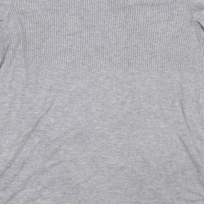 TU Womens Grey Round Neck  Viscose Cardigan Jumper Size 10