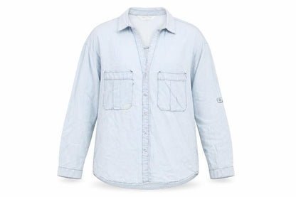 Womens UK Size XS Zara Blue Basic Button-Up