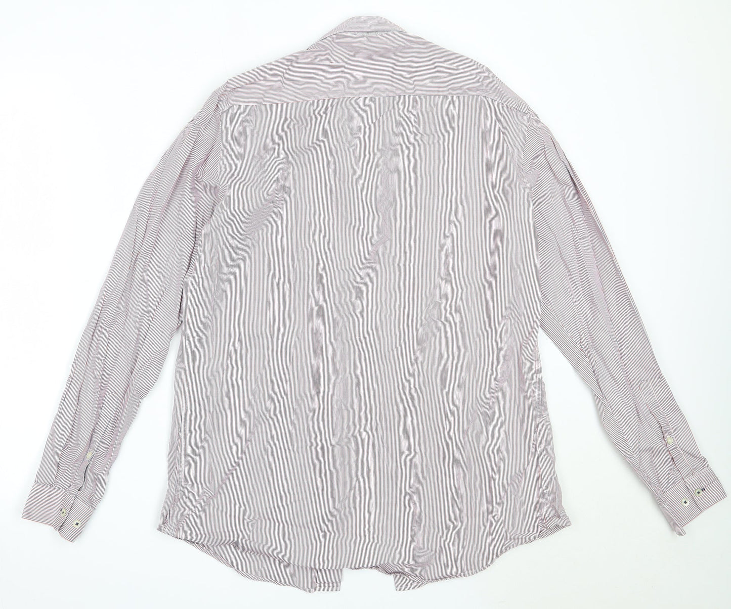 Mens UK Size 15.5 NEXT Red  Button-Up Long Sleeve Casual Shirt