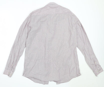 Mens UK Size 15.5 NEXT Red  Button-Up Long Sleeve Casual Shirt