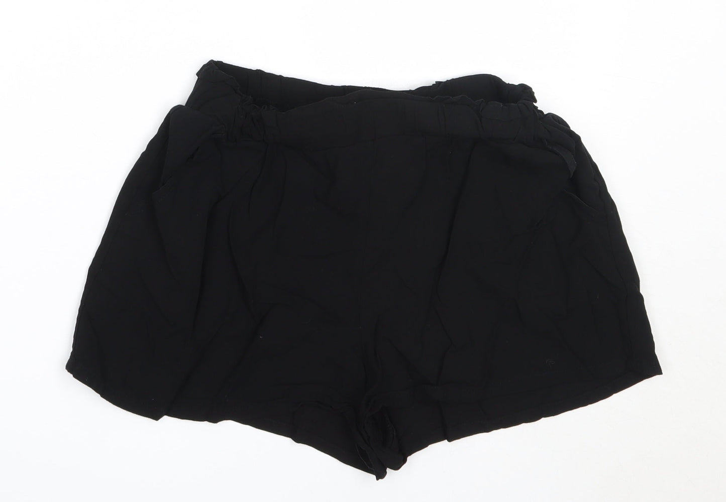 Primark Womens Black  Viscose Hot Pants Shorts Size 8  Regular