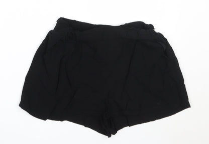 Primark Womens Black  Viscose Hot Pants Shorts Size 8  Regular