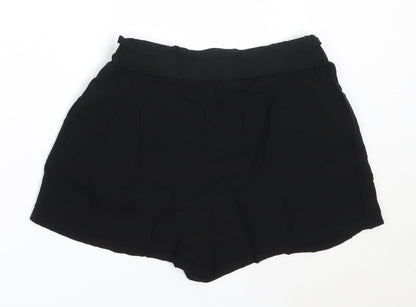 Primark Womens Black  Viscose Hot Pants Shorts Size 8  Regular