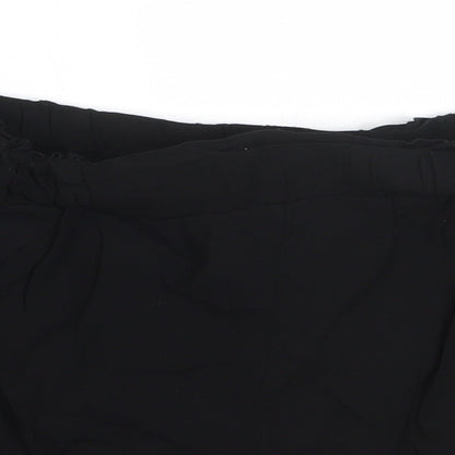 Primark Womens Black  Viscose Hot Pants Shorts Size 8  Regular