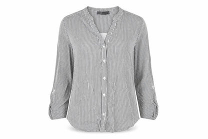 Womens UK Size 10 Primark Grey Basic Button-Up
