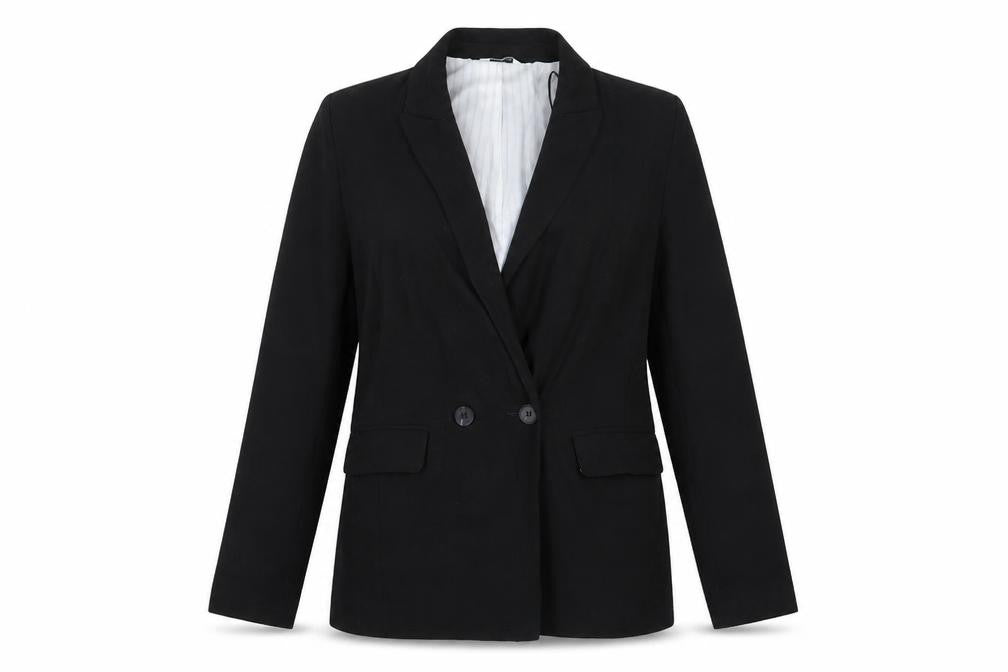 Womens UK Size 10 Papaya Regular Black Blazer