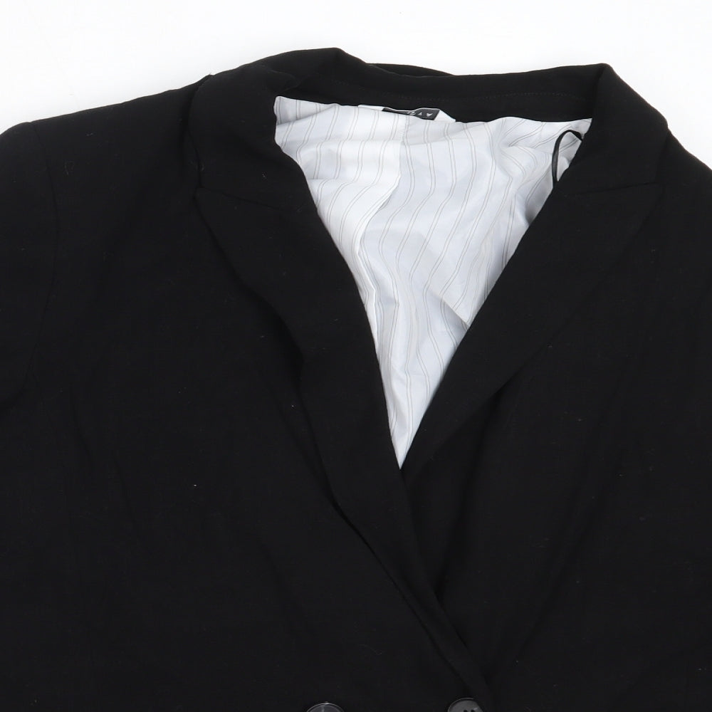 Papaya Womens Black  Viscose Jacket Blazer Size 10