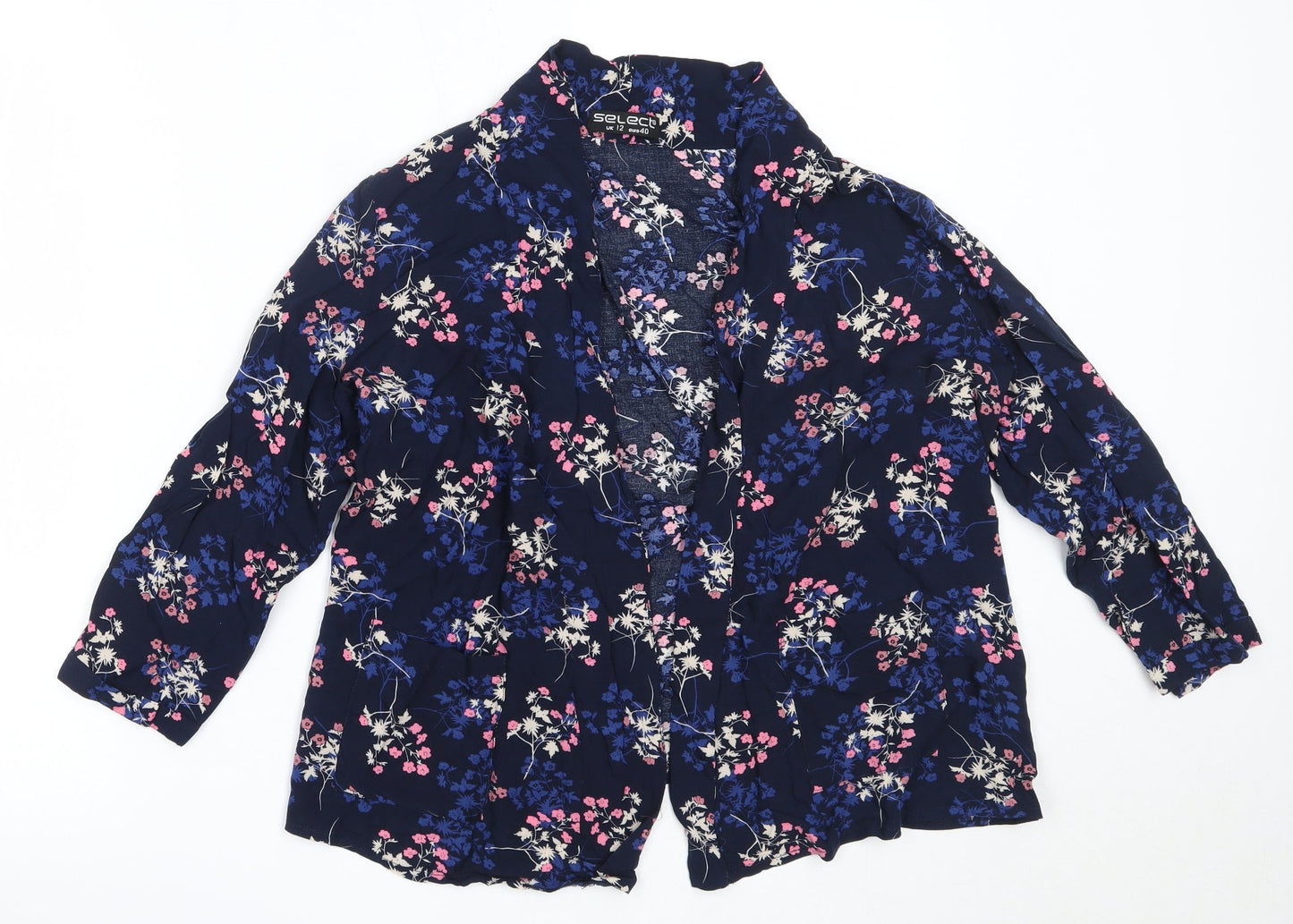 Womens UK Size 12 Select Blue Cardigan Jumper